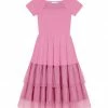 Buy 💯 Trend Blossoms Pink Tiered Tulle A-Line 👗 Dress - 👧 Girls 😉 -Trend Blossoms-shop zu97873984 main tm1626732024