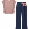 Promo ๐ฅฐ Trend Blossoms Pink & Navy Stripe Angel-Sleeve Top & Bow-Accent Wide-Leg Pants - ๐ง Girls ๐ 1 Promo ๐ฅฐ Trend Blossoms Pink & Navy Stripe Angel-Sleeve Top & Bow-Accent Wide-Leg Pants - ๐ง Girls ๐ -Trend Blossoms-shop zu98016867 main tm1627081648