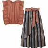 Budget ❤️ Trend Blossoms Coral Stripe Ruffle-Accent Top & A-Line 👗 Skirt - 👧 Girls 🤩 2 Budget ❤️ Trend Blossoms Coral Stripe Ruffle-Accent Top & A-Line 👗 Skirt - 👧 Girls 🤩 -Trend Blossoms-shop zu98025097 main tm1627081648