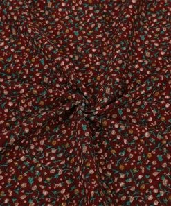 Cheapest 🎉 Trend Blossoms Burgundy & Green Floral Ruffle-Hem 👗 Skirt - 👧 Girls 😀 -Trend Blossoms-shop zu98928044 alt 2 tm1630002099