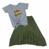 Outlet ๐งจ Trend Blossoms Steel Blue 'Walkin' Sunshine' Knot-Front Top & Green Hi-Low ๐ Skirt - ๐ง Girls โญ 2 Outlet ๐งจ Trend Blossoms Steel Blue 'Walkin' Sunshine' Knot-Front Top & Green Hi-Low ๐ Skirt - ๐ง Girls โญ -Trend Blossoms-shop zu99431701 main tm1633032597
